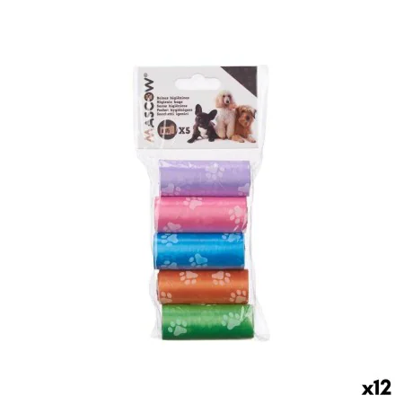 Sacs d'hygiène Multicouleur Plastique Animaux de compagnie 5 Pièces (12 Unités) de Mascow, Sacs et collecteurs d'excréments -...