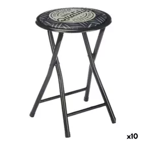 Folding Stool Quality Black Grey PVC Metal 30 x 30 x 45 cm (10 Units) by Gift Decor, Barstools - Ref: S3629222, Price: 89,46 ...