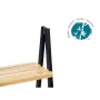 Scaffale da Bagno Nero Naturale Bambù Legno di pino 40,3 x 81,5 x 30 cm di Berilo, Mensole bagno - Rif: S3629252, Prezzo: 20,...