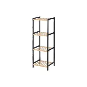 Bathroom Shelves 35 x 30 x 100 cm Black Natural Bamboo Pine by Berilo, Bathroom Shelves - Ref: S3629257, Price: 27,08 €, Disc...