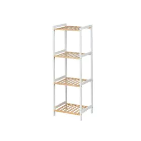 Bathroom Shelves 35 x 30 x 100 cm White Natural Bamboo Pine by Berilo, Bathroom Shelves - Ref: S3629258, Price: 27,08 €, Disc...