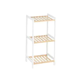 Bathroom Shelves 35 x 30 x 70 cm White Natural Bamboo Pine by Berilo, Bathroom Shelves - Ref: S3629263, Price: 20,28 €, Disco...