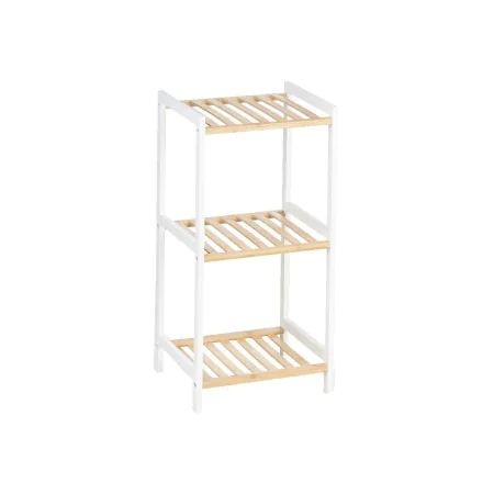 Etagère de salle de bains 35 x 30 x 70 cm Blanc Naturel Bambou Bois de pin de Berilo, Étagères - Réf : S3629263, Prix : 20,28...