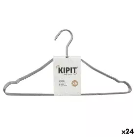 Jeu de porte-manteaux Argenté Métal 39,5 x 20 x 0,5 cm (24 Unités) de Kipit, Cintres - Réf : S3629276, Prix : 39,34 €, Remise...