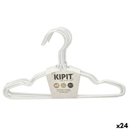 Jeu de porte-manteaux Enfant 30 x 18 x 1 cm Blanc Métal Silicone (24 Unités) de Kipit, Cintres - Réf : S3629280, Prix : 39,34...