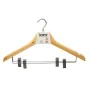 Set of Clothes Hangers Clamps Brown Silver Wood Metal 44,5 x 1,5 x 24,5 cm (24 Units) by Kipit, Hangers - Ref: S3629286, Pric...