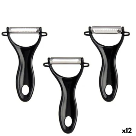 Fruit and Vegetable Peeler Set Black Stainless steel (12 Units) by Kinvara, Peelers - Ref: S3629310, Price: 17,88 €, Discount: %