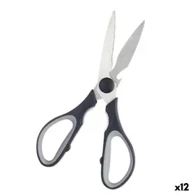 Scissors Black Silver Stainless steel 8,5 x 21 x 1,5 cm (12 Units) by Kinvara, Kitchen Scissors - Ref: S3629316, Price: 19,66...