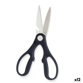 Scissors Black Silver Stainless steel 8,3 x 19,5 x 1,3 cm (12 Units) by Kinvara, Kitchen Scissors - Ref: S3629318, Price: 17,...