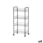 Vegetable trolley Black Metal Plastic 40,5 x 27 x 82,5 cm (4 Units) by Kinvara, Shelves and supports - Ref: S3629340, Price: ...