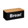 Breadbasket Black Natural Metal Bamboo 33 x 13,3 x 18 cm (4 Units) by Kinvara, Food storage - Ref: S3629344, Price: 44,89 €, ...