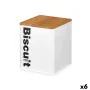 Biscuit and cake box White Metal 13,7 x 16,5 x 14 cm (6 Units) by Kinvara, Food storage - Ref: S3629357, Price: 27,99 €, Disc...