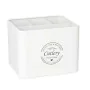 Multi-purpose basket Pieces of Cutlery White Metal 18 x 13,3 x 15,3 cm (6 Units) by Kinvara, Shelves and supports - Ref: S362...