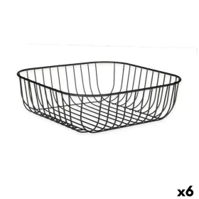 Fruit Bowl Black Metal 30 x 9,3 x 30 cm (6 Units) by Kinvara, Bowls and large cups - Ref: S3629370, Price: 30,59 €, Discount: %