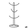 Cup hanger Black Metal 16 x 39 x 16 cm (6 Units) by Kinvara, Shelves and supports - Ref: S3629384, Price: 25,93 €, Discount: %