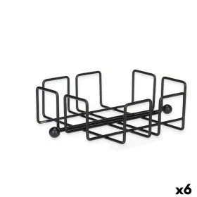 Napkin holder Black Metal 19,3 x 6,5 x 19,3 cm (6 Units) by Kinvara, Shelves and supports - Ref: S3629386, Price: 19,34 €, Di...