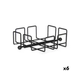 Porta-guardanapos Preto Metal 19,3 x 6,5 x 19,3 cm (6 Unidades) de Kinvara, Prateleiras e estantes - Ref: S3629386, Preço: 18...