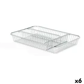 Cutlery Organiser Silver Metal 26 x 4,5 x 35,5 cm (6 Units) by Kinvara, Shelves and supports - Ref: S3629388, Price: 33,48 €,...