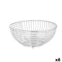 Fruit Bowl Silver Metal 28 x 12,7 x 28 cm (6 Units) by Kinvara, Bowls and large cups - Ref: S3629392, Price: 28,51 €, Discoun...