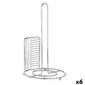 Suporte para Rolos de Papel de Cozinha Prateado Metal 18,5 x 31,5 x 18,5 cm (6 Unidades) de Kinvara, Prateleiras e estantes -...