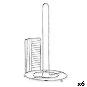 Kitchen Paper holder Silver Metal 18,5 x 31,5 x 18,5 cm (6 Units) by Kinvara, Shelves and supports - Ref: S3629396, Price: 18...