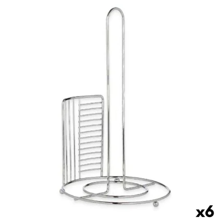 Portarotolo di Carta da Cucina Argentato Metallo 18,5 x 31,5 x 18,5 cm (6 Unità) di Kinvara, Ripiani e supporti - Rif: S36293...