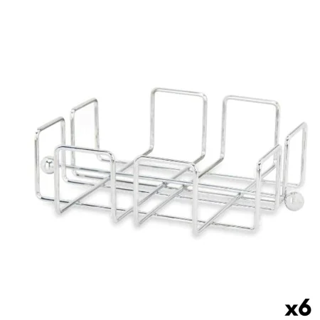 Napkin holder Silver Metal 19,3 x 6,5 x 19,3 cm (6 Units) by Kinvara, Shelves and supports - Ref: S3629408, Price: 18,56 €, D...