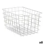 Cestino Multiuso Argentato Metallo 38 x 21 x 26 cm Rettangolare (6 Unità) di Kinvara, Ripiani e supporti - Rif: S3629416, Pre...