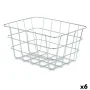 Cesta Multiusos Plateado Metal 24 x 12,5 x 18,5 cm Rectangular (6 Unidades) de Kinvara, Estantes y soportes - Ref: S3629420, ...