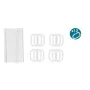 Shower Curtain Frames Transparent Polyethylene EVA 180 x 180 cm (12 Units) by Berilo, Shower curtains, hooks and casings - Re...