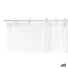 Shower Curtain Transparent Polyethylene EVA 180 x 180 cm (12 Units) by Berilo, Shower curtains, hooks and casings - Ref: S362...