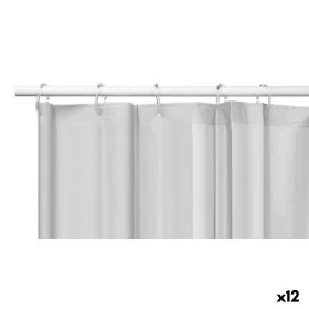 Shower Curtain Grey Polyethylene EVA 180 x 180 cm (12 Units) by Berilo, Shower curtains, hooks and casings - Ref: S3629442, P...