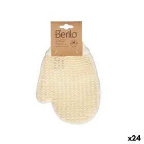 Bath Mitten White Beige (24 Units) by Berilo, Exfoliating Mitts & Gloves - Ref: S3629474, Price: 36,34 €, Discount: %