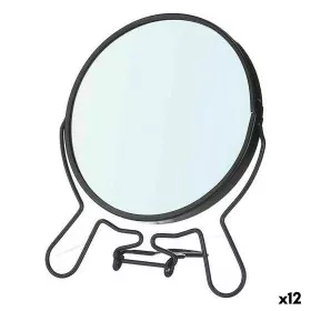 Magnifying Mirror Black Iron 13 x 15,3 x 1,5 cm (12 Units) by Berilo, Bathroom Mirrors - Ref: S3629484, Price: 17,88 €, Disco...