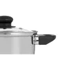 Casserole with glass lid Silver Stainless steel 1,8 L 28 x 9 x 18 cm (6 Units) by Kinvara, Casserole pans - Ref: S3629508, Pr...