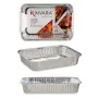 Set de Fuentes de Cocina Desechable Aluminio 22 x 15,6 x 4,8 cm (12 Unidades) de Kinvara, Moldes desechables - Ref: S3629531,...