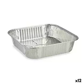 Küchenschüsseln-Set Einwegartikel karriert Aluminium 20,5 x 6,5 x 20,5 cm (12 Stück) von Kinvara, Einwegbackformen - Ref: S36...