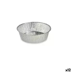 Ensemble de plats pour la cuisine Jetable Rond Aluminium 25 x 8 x 25 cm (12 Unités) de Kinvara, Moules jetables - Réf : S3629...