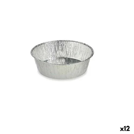 Set di Teglie da Cucina Monouso Rotondo Alluminio 25 x 8 x 25 cm (12 Unità) di Kinvara, Stampi usa e getta - Rif: S3629534, P...