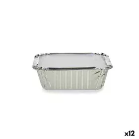 Set of Kitchen Dishes Disposable With lid Aluminium 14,5 x 7,5 x 12,5 cm (12 Units) by Kinvara, Disposable moulds - Ref: S362...