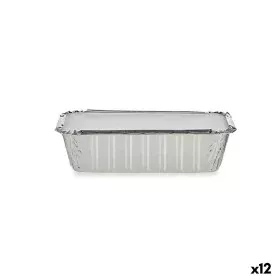 Set of Kitchen Dishes Disposable With lid Aluminium 22,4 x 7,4 x 11,5 cm (12 Units) by Kinvara, Disposable moulds - Ref: S362...