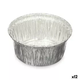 Set de Fuentes de Cocina Desechable Redondo Aluminio 8,5 x 8 x 8,5 cm (12 Unidades) de Kinvara, Moldes desechables - Ref: S36...