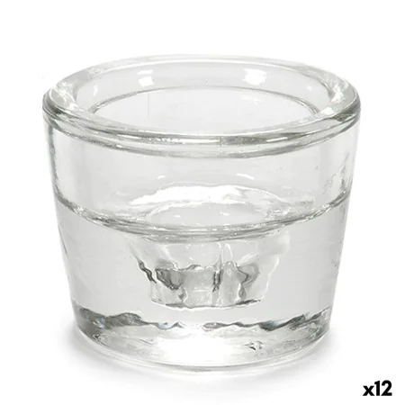 Bougeoir Transparent verre 6 x 4,3 x 6 cm (12 Unités) de Gift Decor, Bougeoirs et chandeliers - Réf : S3629584, Prix : 12,10 ...