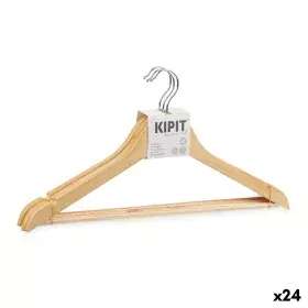 Jeu de porte-manteaux 44,5 x 1,2 x 23 cm Marron Bois Métal (24 Unités) de Kipit, Cintres - Réf : S3629651, Prix : 45,21 €, Re...