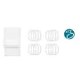 Shower Curtain 180 x 180 cm Transparent White Plastic PEVA (12 Units) by Berilo, Shower curtains, hooks and casings - Ref: S3...