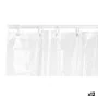 Shower Curtain 180 x 180 cm Plastic PEVA Transparent (12 Units) by Berilo, Shower curtains, hooks and casings - Ref: S3629673...