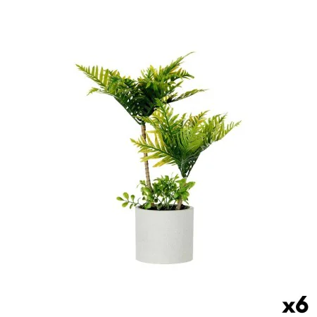 Plante décorative Palmier Plastique Ciment 12 x 45 x 12 cm (6 Unités) de Ibergarden, Plantes artificielles - Réf : S3629676, ...