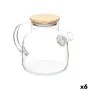 Carafe avec filtre pour infusions Bambou Verre Borosilicaté 1,2 L 22 x 16 x 14 cm (6 Unités) de Vivalto, Service à thé et à c...