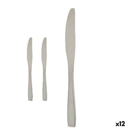 Knife Set 55,5 x 2 x 0,5 cm Silver Stainless steel (12 Units) by Kinvara, Knives - Ref: S3629775, Price: 19,66 €, Discount: %