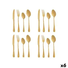 Cutlery Set Golden Stainless steel (6 Units) by Kinvara, Cutlery sets - Ref: S3629781, Price: 61,27 €, Discount: %